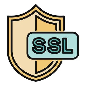 Ssl protection shield ensuring internet security and data privacy Stock Illustration