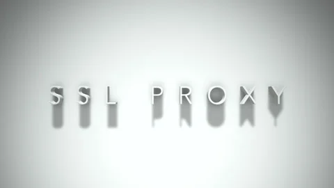 Ssl proxy 3D title animation with shadows on a white background Video stock 297268960