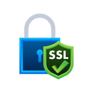 SSL Secure connection icon vector illustration isolated on white background 库存插图