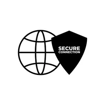 SSL secure https certificate connection icon vector illustration isolated, bl Illustration