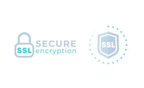 SSL secure icons on white Ilustración de archivo