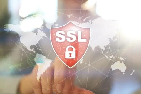 SSL Secure Sockets Layer, a computing protocol. Security of data sent via the Stock-Fotos