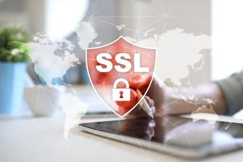 SSL Secure Sockets Layer, a computing protocol. Security of data sent via the Foto stock
