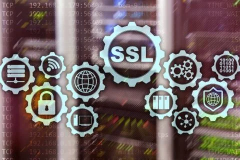 SSL Secure Sockets Layer concept. Cryptographic protocols provide secured 库存照片