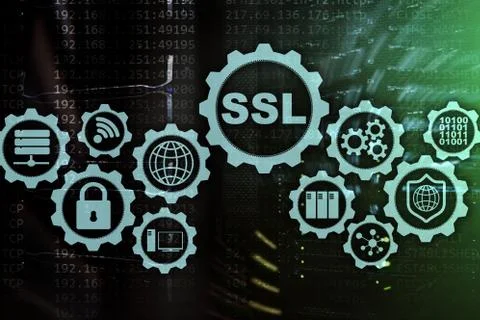 SSL Secure Sockets Layer concept. Cryptographic protocols provide secured Stock Photos