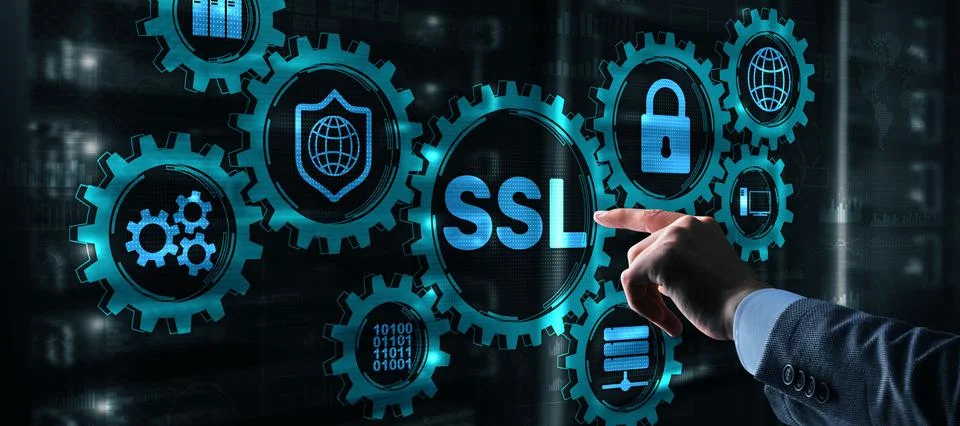 SSL Secure Sockets Layer concept. Cryptographic protocols provide secured Photos