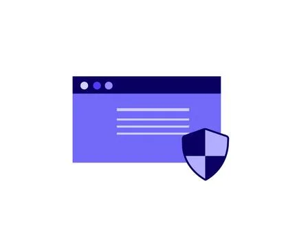SSL secure sockets layer. Security and protection of site Stock Illustration