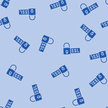 Ssl secure sockets layer seo glyph vector seamless pattern Stockillustratie