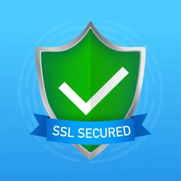 Ssl secure on white background. Protection icon vector. Information icon vector Illustrazione stock
