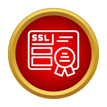 Ssl security certificate badge icon protecting data 스톡 일러스트