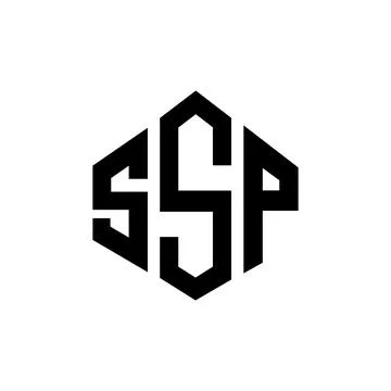 SSP letter logo design with polygon shape. SSP polygon and cube shape logo .. Stock Illustration