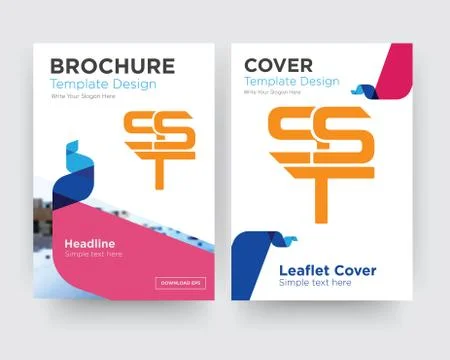 Sst brochure flyer design template Free Stock Illustration