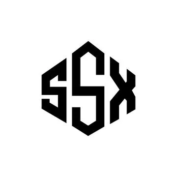 SSX letter logo design with polygon shape. SSX polygon and cube shape logo .. Illustrazione stock
