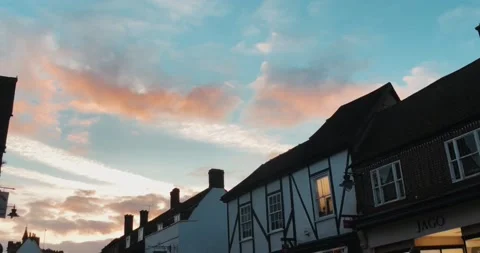 St Albans - City Centre Timelapse - Old Town Stock Footage 145753729