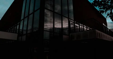 St Albans - City Centre Timelapse - Civic Centre Cloud Reflections Stock-Footage 145790109