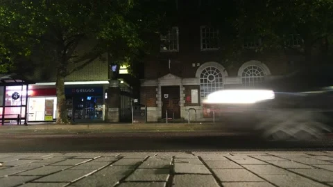 St Albans Greggs and Post Office - City Centre - Timelapse Stock Footage 162544990