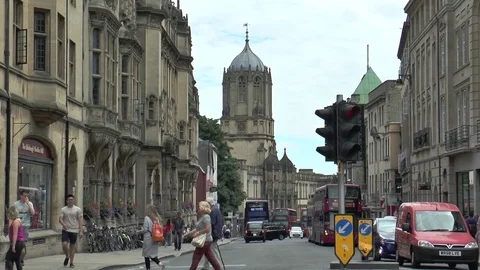 St Aldates and Tom tower 5 Video stock 78285970