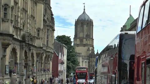 St Aldates and Tom tower 2 Video stock 78286210