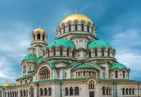 St. Alexander Nevsky Cathedral, Sofia, Bulgaria. Stock Photos
