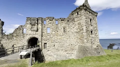 St Andrews Castle Stock Footage 310914394