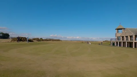 St Andrews Links Course tee off time lapse Stock Footage 149619860