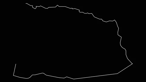 St. Ann Jamaica parish map outline anima... | Stock Video | Pond5