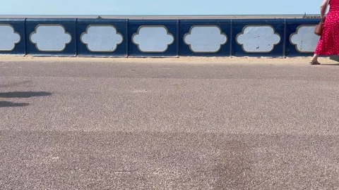 St Annes Beach, UK 2025 July 13:   Lytham resort on weekend heatwave. 4k video Stock Footage 313200476