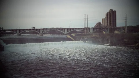 St. Anthony Falls Cinemagraph Stock Footage 87805871