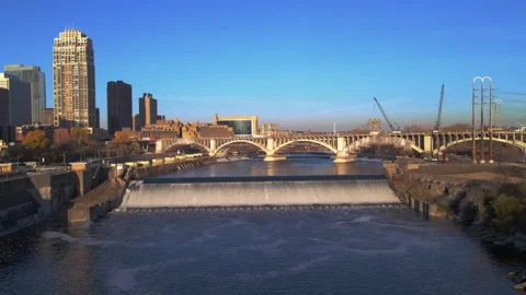 St Anthony Falls Stock Footage 253340691