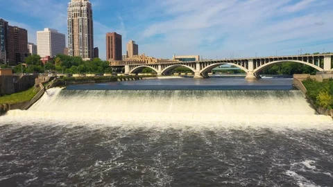 St Anthony Falls Minneapolis Vídeos de archivo 116587837