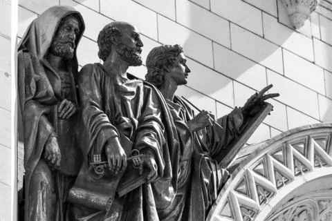 Of St. Apostle Peter and two Evangelists Stock Photos