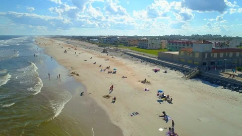 St Augustine Beach FL tourism shot 4k 24p Stock Footage 83181357