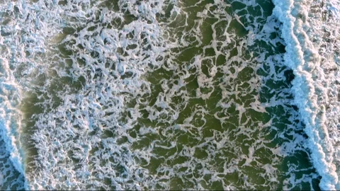 St Augustine FL Beach Ocean Waves Birds Eye Stock Footage 248393010