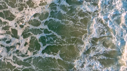 St Augustine FL Beach Ocean Waves Birds Eye2 Stock Footage 248393019