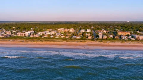 St Augustine FL Beach West Horizon view Stock Footage 248392941