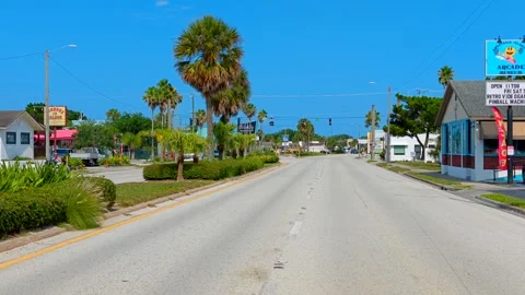 St Augustine Florida approacching Matanzas Boulevard on Anastasia Boulevard Vídeo Stock 337917720