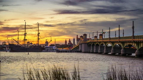 St. Augustine, Florida, USA Skyline Stock Footage 47002808