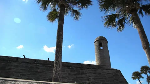 St. Augustine fort detail Vídeos de archivo 34449178