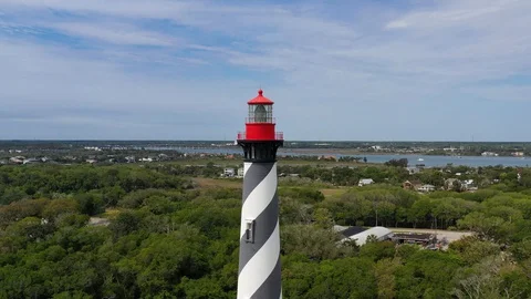 St. Augustine Lighthouse Stock Footage 128185621