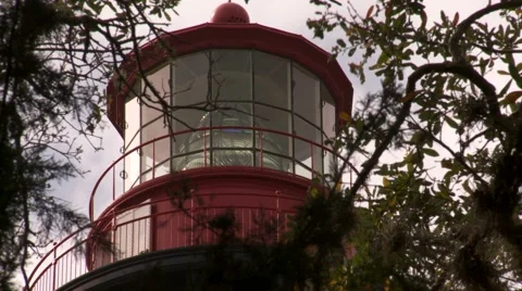 St. Augustine Lighthouse on the North end of Anastasia Island 動画素材 52080886