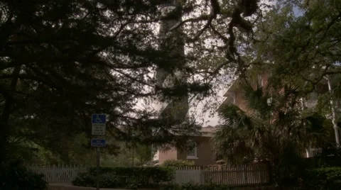 St. Augustine Lighthouse on the North end of Anastasia Island Stock Footage 52080944