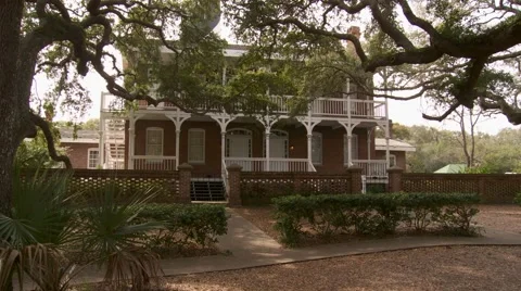 St. Augustine Lighthouse on the North end of Anastasia Island Stock Footage 52080948