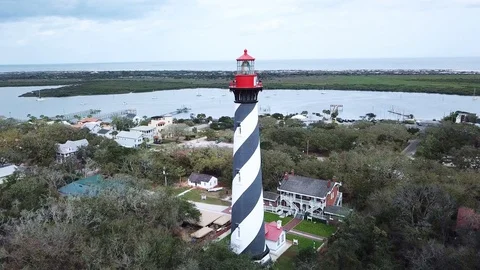 St. Augustine Lighthouse Spinn 库存影片 86564248