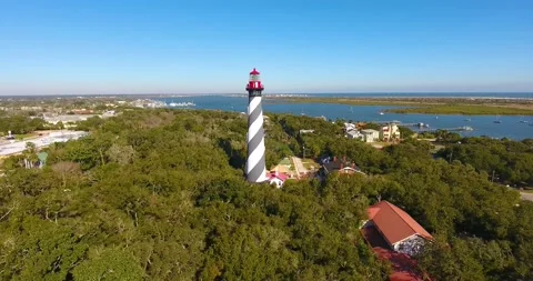 St. Augustine Lighthouse, St. Augustine, Florida, USA Stock Footage 218570186