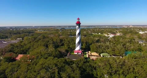 St. Augustine Lighthouse, St. Augustine, Florida, USA Stock Footage 218570279