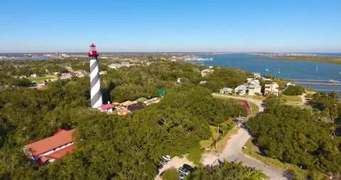 St. Augustine Lighthouse, St. Augustine, Florida, USA Stock Footage 218570313