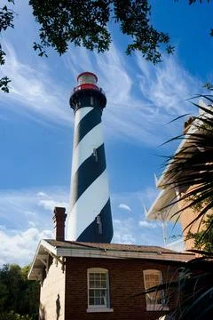 St. Augustine Lighthouse in St Augustine Beach Florida Stock Photos