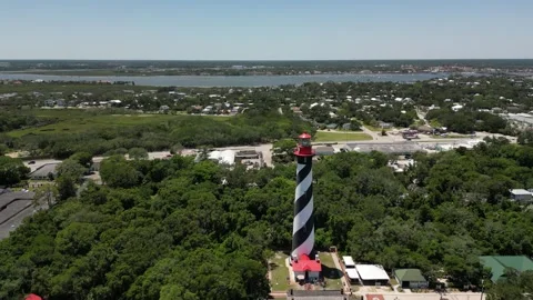 St Augustine lighthouse straight Vídeo Stock 240339751
