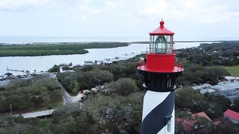 St Augustine Lighthouse zoom In Vídeo Stock 86532596