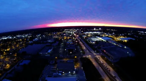St. Augustine: Nighttime Flyover S.R. 312 [Aerial] Stock Footage 36542218
